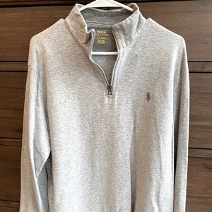Polo zip up sweater L